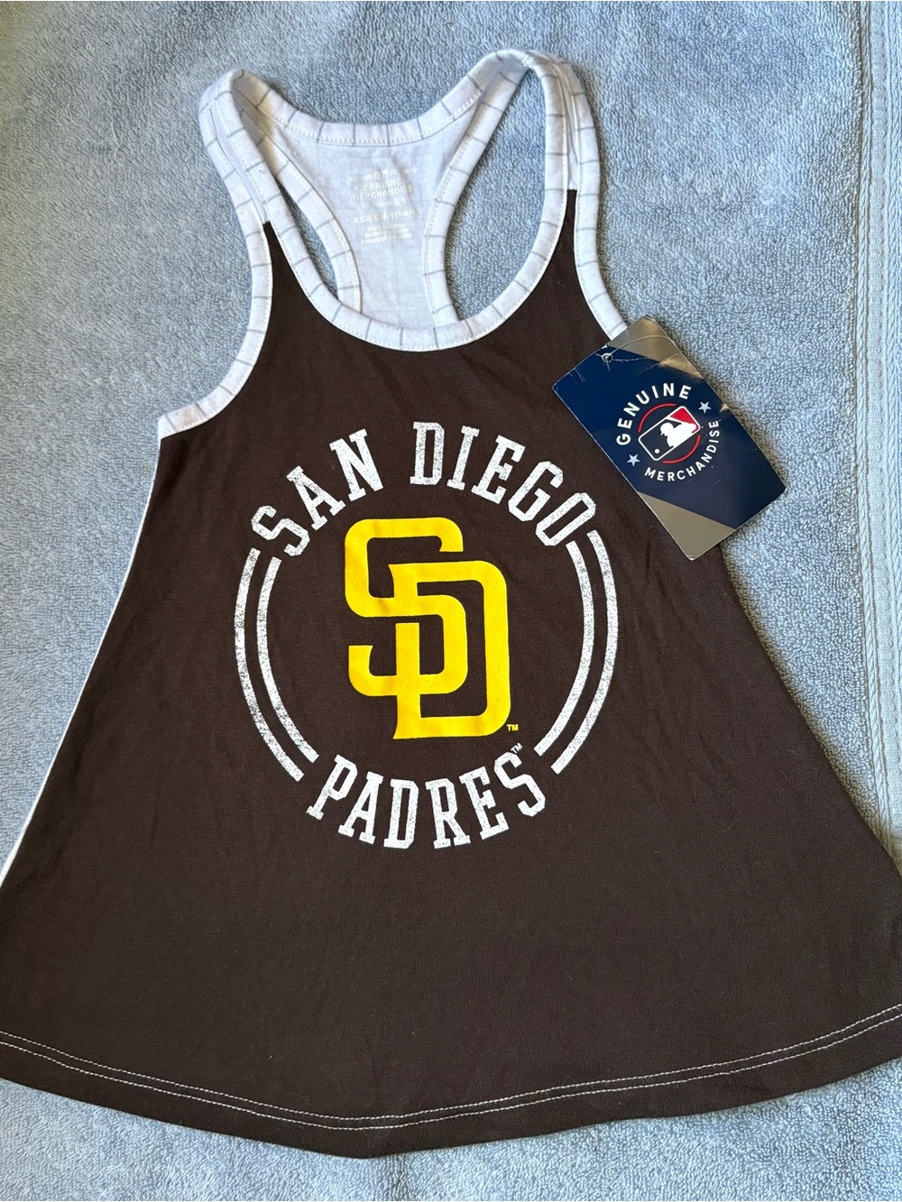 Genuine Merchandise San Diego Padres Brown & Yellow Racerback Dress